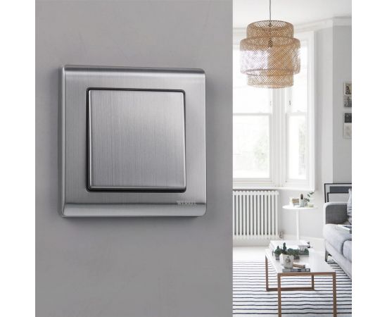 Одноклавишный выключатель WERKEL W1110002 глянцевый никель a051082 – изображение 2