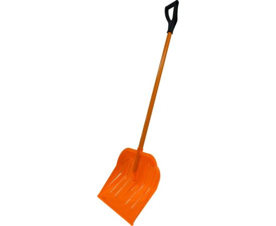 Снеговая лопата из поликарбоната с алюминиевым черенком и ручкой CARBOLUX ПК-Оригинал оранжевый 00111 – изображение 2