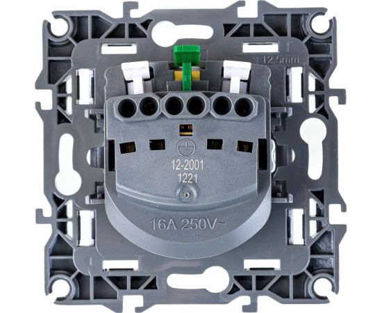 Розетка ЭРА 12-2001-03 2P E Schuko, 16A-250В, IP20, без м.лапок, 12, алюминий Б0014683 – изображение 2