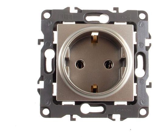 Розетка ЭРА 12-2101-04 2P+E Schuko, 16АХ-250В, шампань Б0014678 – изображение 2