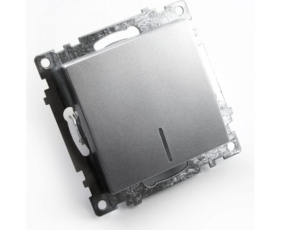 1-клавишный выключатель STEKKER с индикатором (механизм) GLS10-7101-03, 250В, 10А, серия Катрин, 39577 – изображение 2