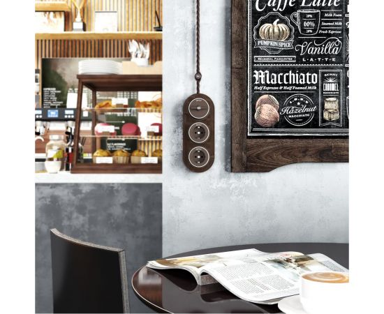 Одноклавишный переключатель WERKEL W5812052/ Vintage (мокко матовый/хром) a055915 – изображение 2