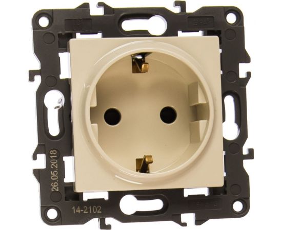 Розетка со шторками ЭРА Elegance 2P+E Schuko, 16A-250В, IP20, сл.кость 14-2102-02 Б0034273 – изображение 2