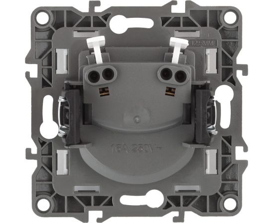 Розетка ЭРА 12-2105-12 2P, 16A-250В, IP20, 12, графит Б0019335 – изображение 2