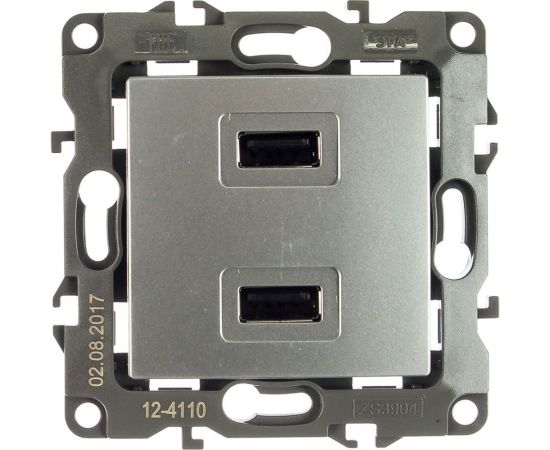 Зарядное устройство USB ЭРА 12-4110-03 230В/5В-2100мА, IP20, алюминий Б0027493 – изображение 2