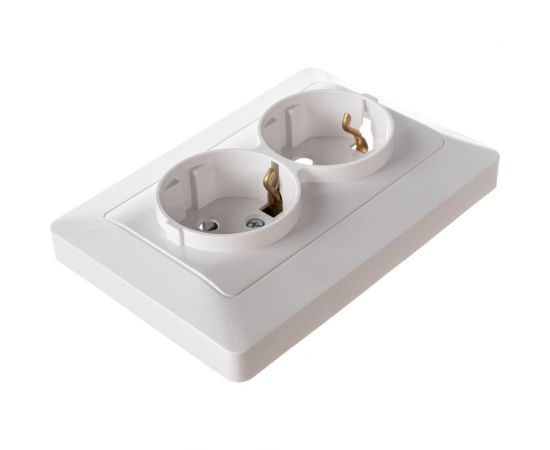 Двойная розетка TDM 2П+З 16А 250В белая Ильмень SQ1823-0012 – изображение 2
