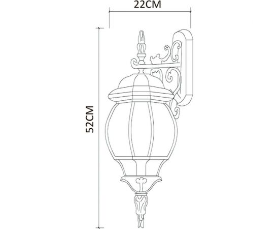 Уличный светильник ARTE LAMP, A1042AL-1BG – изображение 2