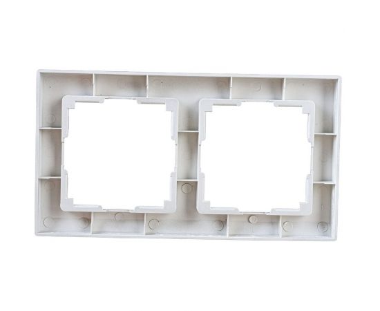 Рамка на 2 поста WERKEL W0021806 Stark серебряный a050924 – изображение 3