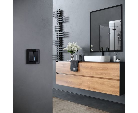 Рамка на 1 пост WERKEL W0012708 Acrylic черный a059316 – изображение 3