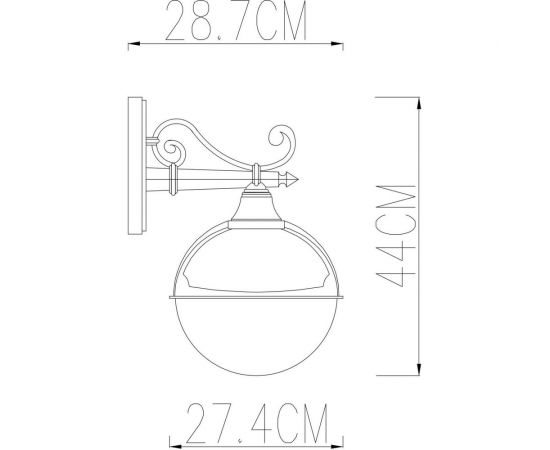 Уличный светильник ARTE LAMP, A1492AL-1BK – изображение 3