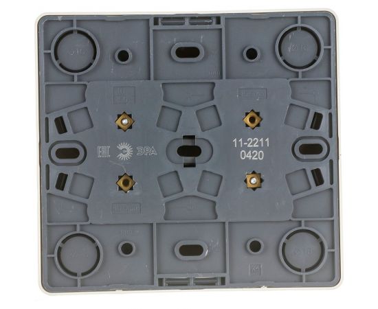 Розетка ЭРА 11-2211-02 4х2P E Schuko со шторками, 16A-250В, IP20, ОУ, Эксперт, сл.кость Б0020710 – изображение 3