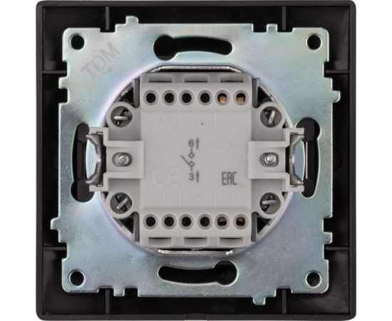 1-клавишный выключатель TDM 10А, шоколад, Лама SQ1815-0501 – изображение 3