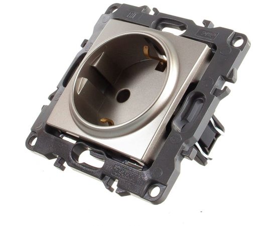 Розетка ЭРА 12-2101-04 2P+E Schuko, 16АХ-250В, шампань Б0014678 – изображение 3