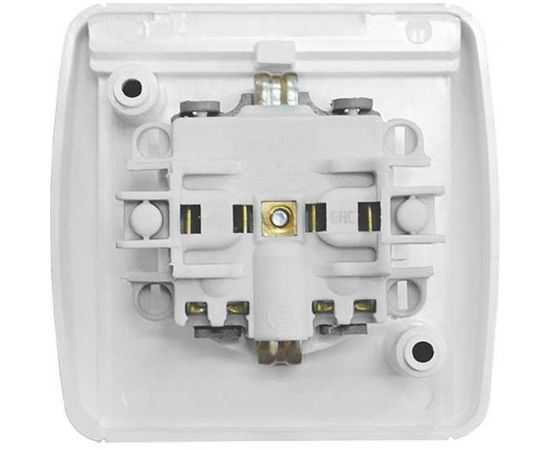 Двухместная розетка UNIVersal Клио с прозрачной крышкой, IP54, 16А, 220В, белая еврослот К2232 – изображение 3