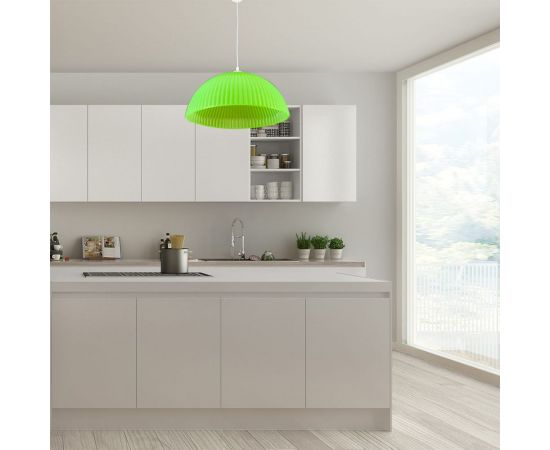 Декоративный светильник Apeyron, подвесной, Оулу, пластик, 1хЕ27 15Вт, 220В, салатовый, шнур белый / 16-25 – изображение 4