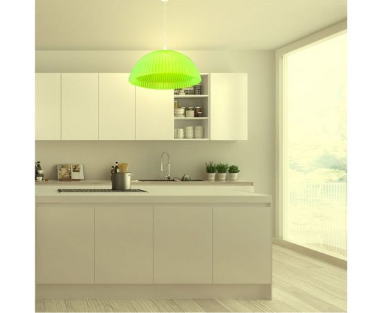 Декоративный светильник Apeyron, подвесной, Оулу, пластик, 1хЕ27 15Вт, 220В, салатовый, шнур белый / 16-25 – изображение 5