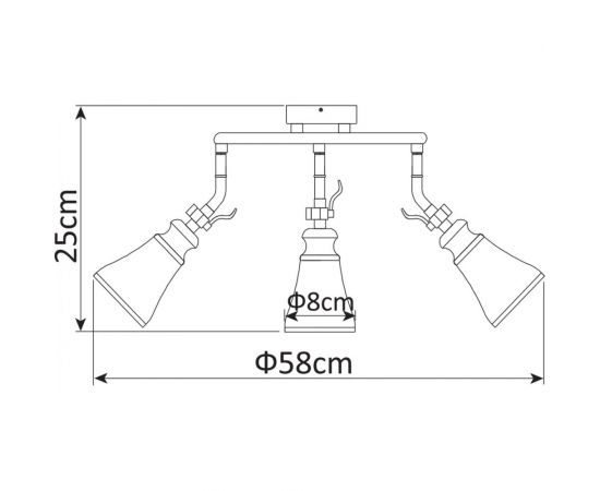 Потолочный светильник Arte Lamp A9231PL-3AB – изображение 5