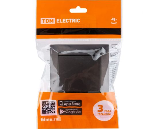 1-клавишный выключатель TDM 10А, шоколад, Лама SQ1815-0501 – изображение 5