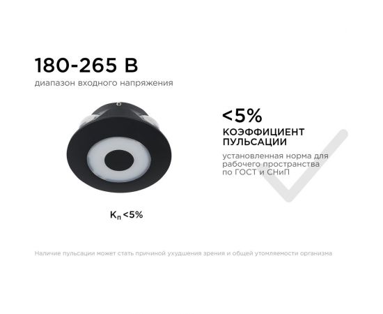 Садово-парковый светильник Apeyron светодиод, декоративный, настенный, 5Вт, 380Лм, 3000К, IP54, черный 31-07 – изображение 9