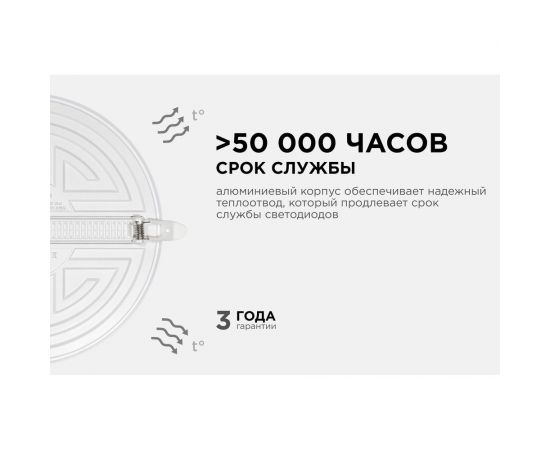 Светодиодная встраиваемая безрамочная панель Apeyron flp, 32вт=24вт+8вт, 2720лм, 6500к, ip20, ф225x21мм, круг, 3 режима, регулировка ф55-205мм/ 06-111 – изображение 9