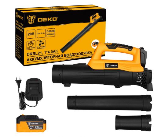Садовая аккумуляторная воздуходувка DEKO DKBL21 20 В, 1x4.0 А*ч 063-4363 