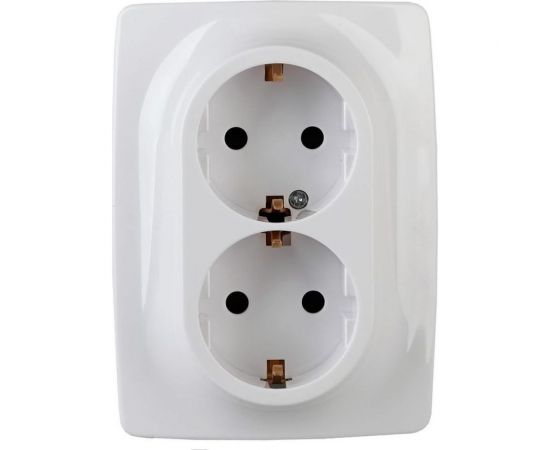 Розетка ЭРА ЭРА12 А200801 2x2PE Schuko со шторками, 16АХ250В, 2, AlC Б0038588 