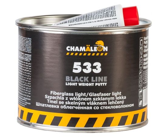 Легкая шпатлевка со стекловолокном CHAMAELEON Black Line вкл.отвердитель 500мл 15334 
