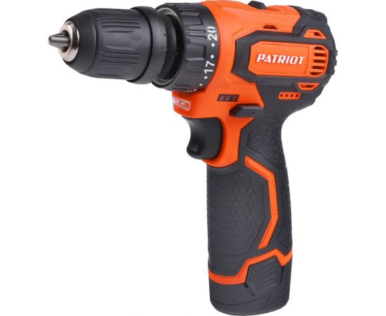 Аккумуляторная дрель-шуруповерт Patriot BR 369Li, две АКБ Li-Ion, 12В, 2,0 Ач, 35Нм, 180201369 