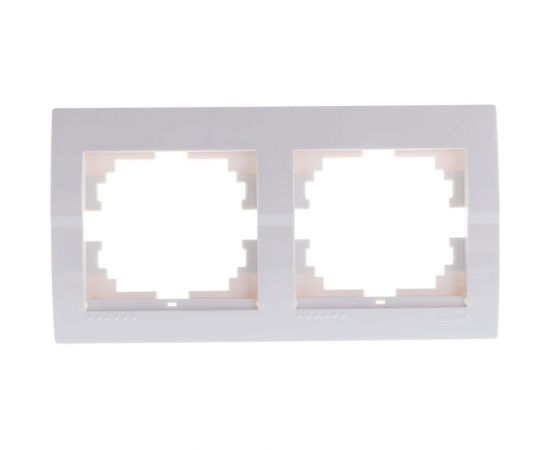 Рамка Lezard DERIY х2 гориз. белый 702-0200-147 