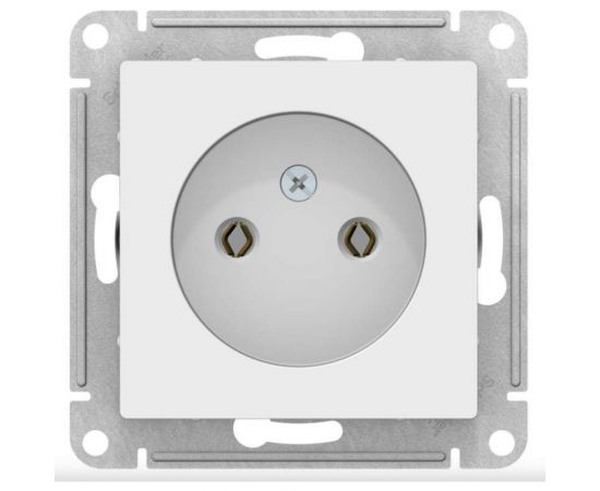 Механизм розетки Schneider Electric 1-м СП ATLAS DESIGN без заземления 16А белый ATN000141 