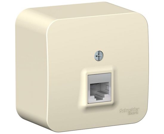 Телефонная розетка Schneider Electric BLANCA, О/У, RJ11, молочный BLNIA011002 