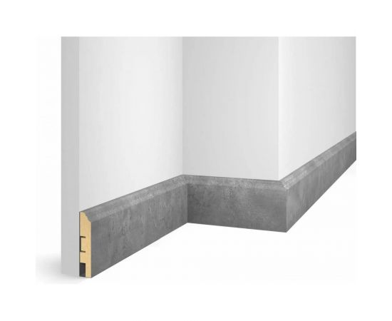 Плинтус Cosca Decor VP07 экошпон, бетон, 80x16x2400 мм, МДФ СПБ103254 