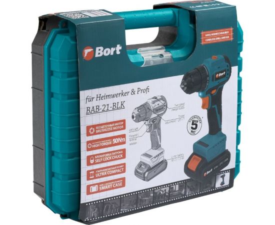 Аккумуляторная дрель-шуруповерт BORT BAB-21-BLK 93413526 – изображение 11