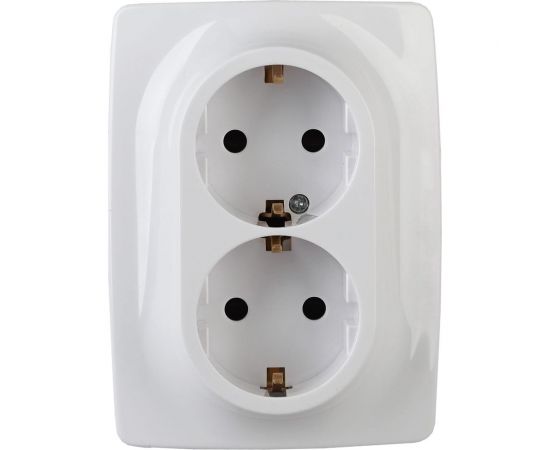 Розетка ЭРА ЭРА12 А200801 2x2PE Schuko со шторками, 16АХ250В, 2, AlC Б0038588 – изображение 2