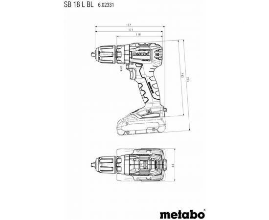 Аккумуляторная ударная дрель-шуруповерт Metabo SB 18 L BL 602331500 – изображение 2