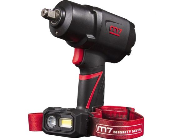 Пневматический ударный гайковерт MIGHTY SEVEN 1/2"", 1627 Нм, в комплекте налобный фонарь NC-4255QL – изображение 2