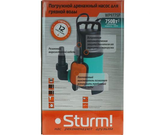 Погружной дренажный насос Sturm WP9775P – изображение 4