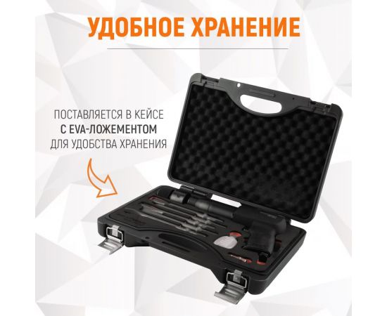 Пневматический молоток WIEDERKRAFT 2500 уд/мин, HEX 175 мм WDK-24120 – изображение 4