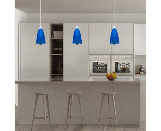 Декоративный светильник Apeyron, подвесной, Брауэр, пластик, 1хЕ27 15Вт, 220В, синий, шнур белый / 16-21 – изображение 6