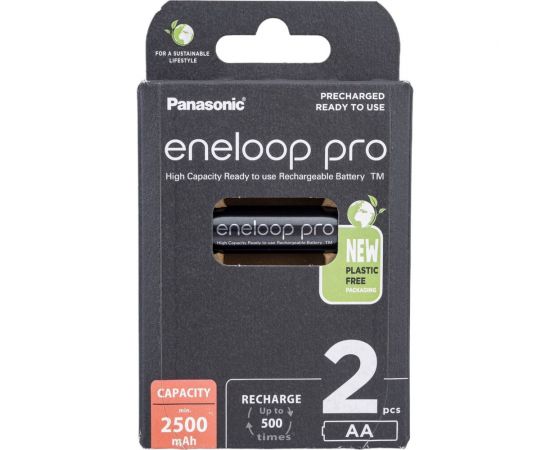 Аккумуляторы Panasonic eneloop pro BK-3HCDE/2BE 2500mAh AA R06 BL2 7705 