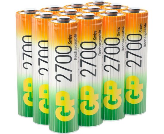Аккумуляторные пальчиковые батарейки АА GP hr6 2700 mah/мАч ni-mh 12 штук в упаковке 270AAHC-B12 