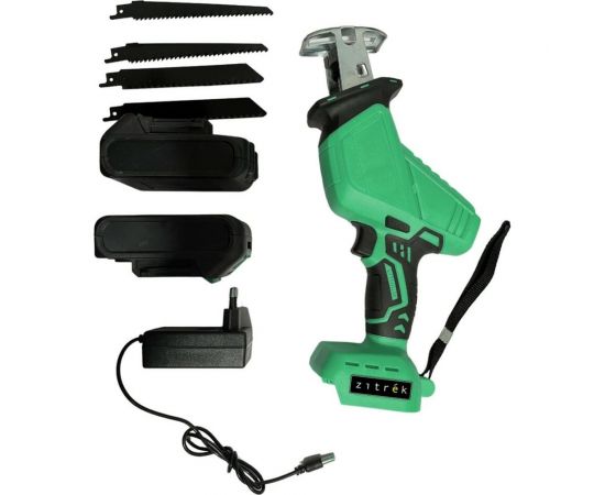 Сабельная аккумуляторная пила Zitrek ZKRS20V 20В, Li-Ion аккум. 2шт, кейс 082-1891 