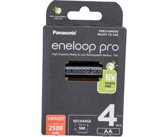 Аккумуляторы Panasonic eneloop pro BK-3HCDE/4BE 2500mAh AA R06 BL4 6330 
