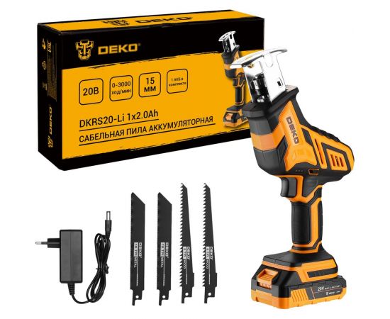 Аккумуляторная сабельная пила DEKO DKRS20-Li 063-4310 