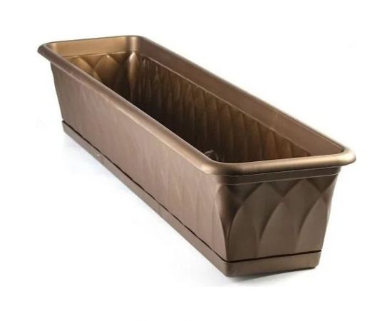 Ящик для растений с поддоном Martika Сиена 81 см, золотой С174-03-ЗОЛ – изображение 2