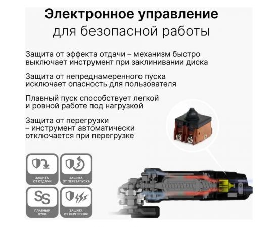 Угловая шлифмашина KEYANG DG125A-750SC – изображение 3