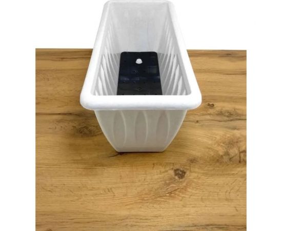 Ящик для растений с дренажной решеткой Martika Фелиция 40 см, мрамор С186-05-МРА – изображение 3