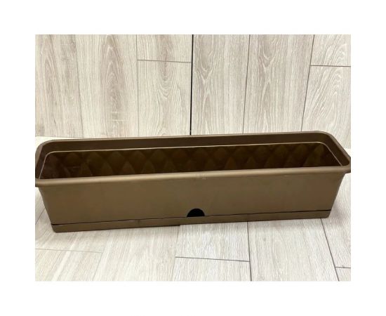 Ящик для растений с поддоном Martika Сиена 81 см, золотой С174-03-ЗОЛ – изображение 3