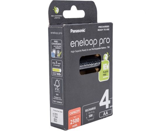 Аккумуляторы Panasonic eneloop pro BK-3HCDE/4BE 2500mAh AA R06 BL4 6330 – изображение 4