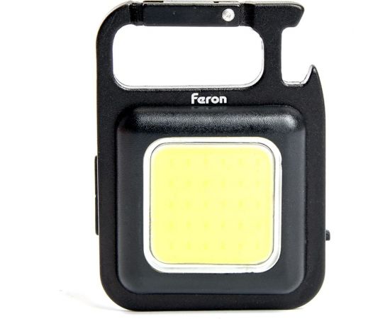 Универсальный аккумуляторный фонарь FERON th2404 с магнитом, usb type-c cob, пластик/алюминий 48524 